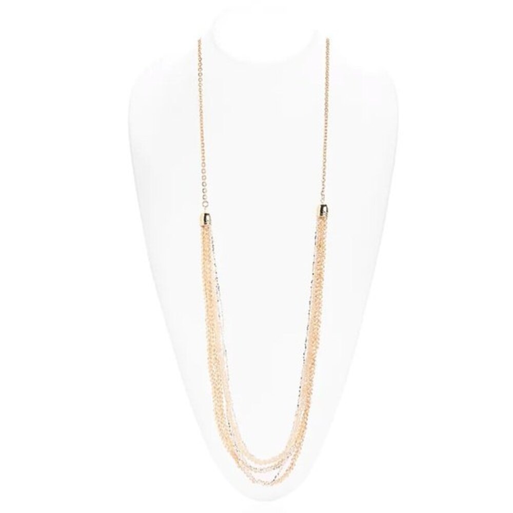 Kelly & Katie Layered Beaded Necklace Pink / Gold